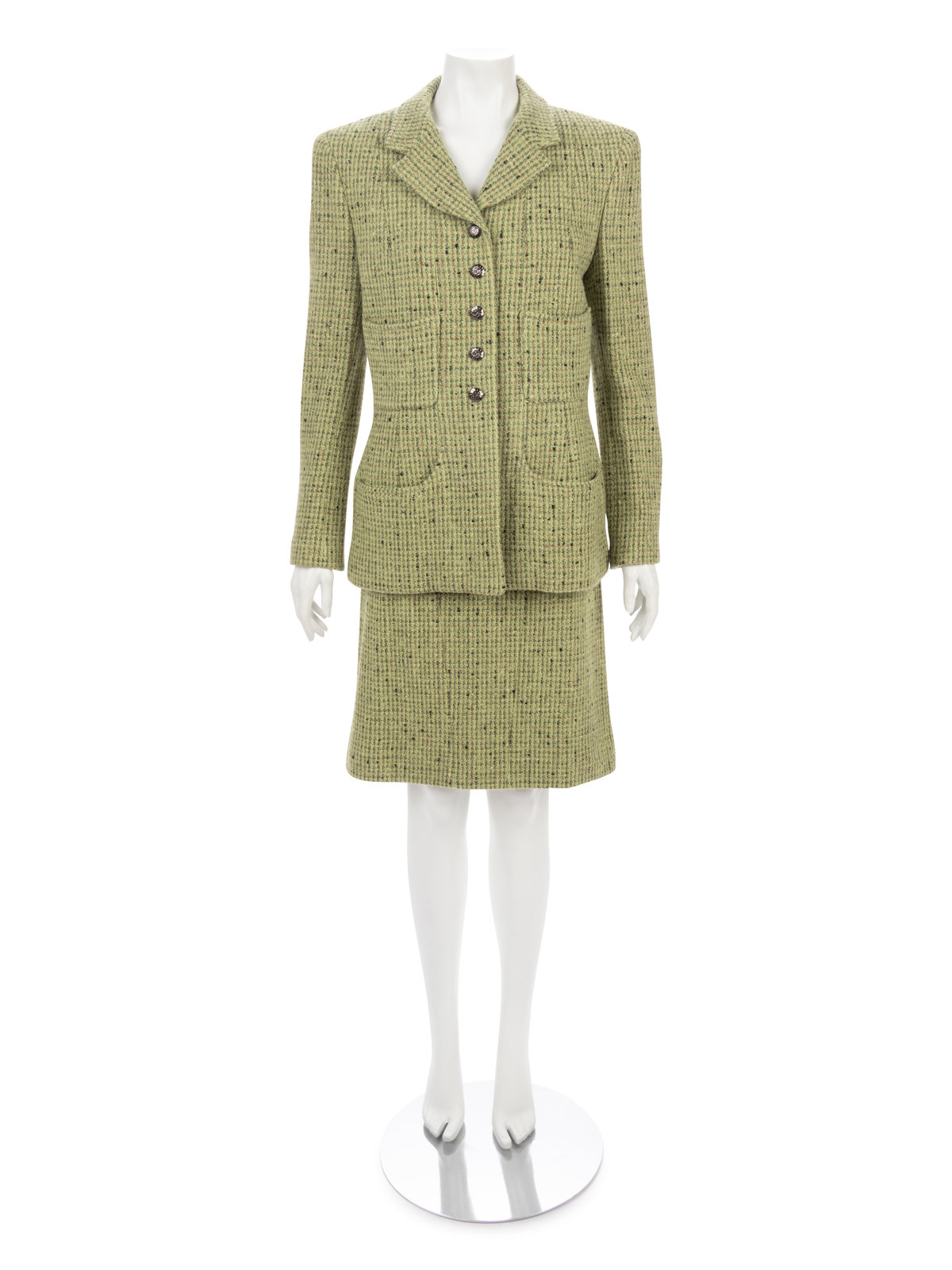 Chanel Tweed Two-Piece Skirt Suit, Fall 1997