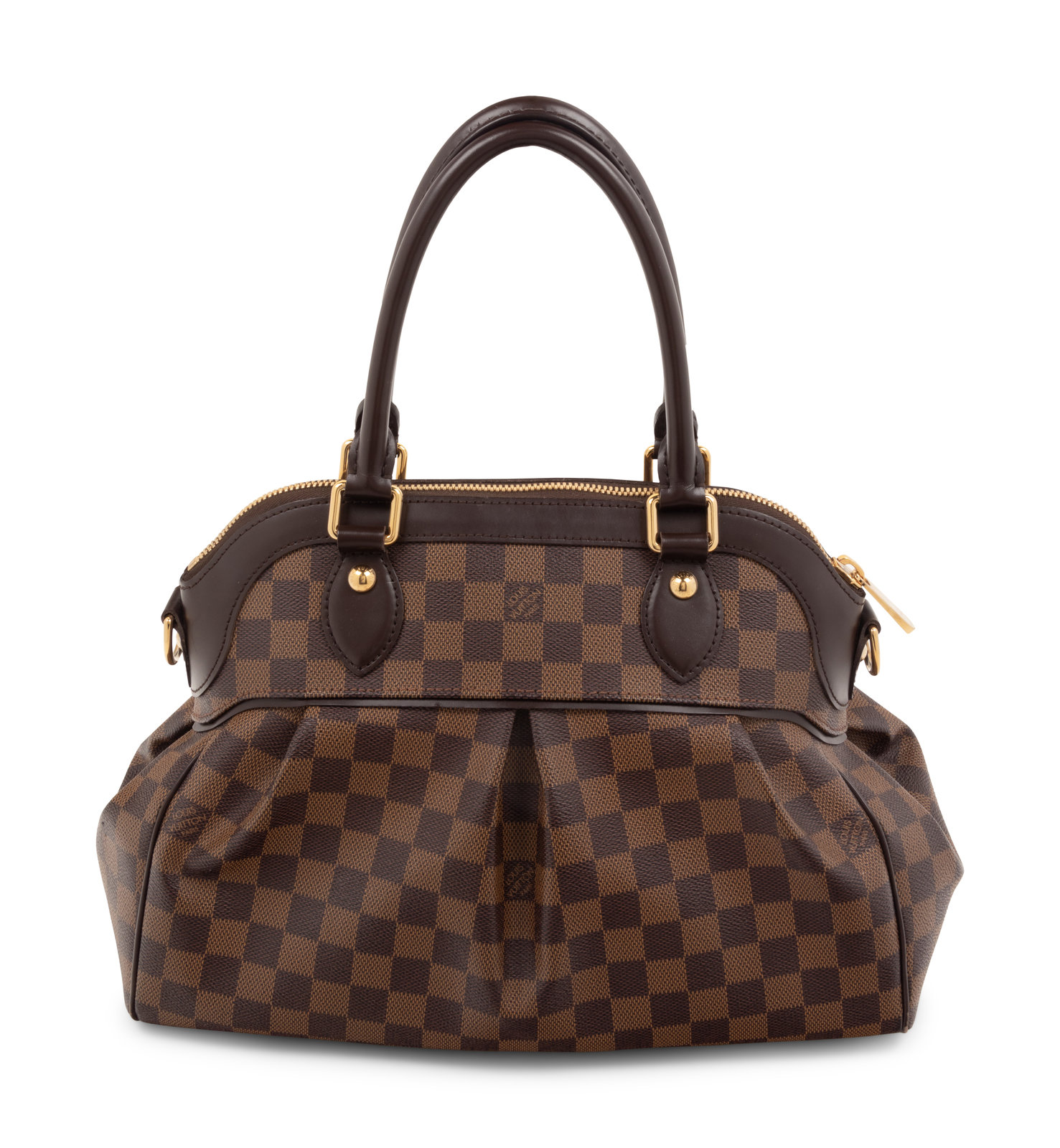 Louis Vuitton Damier Ebene Trevi PM w/ Strap - Brown Handle Bags