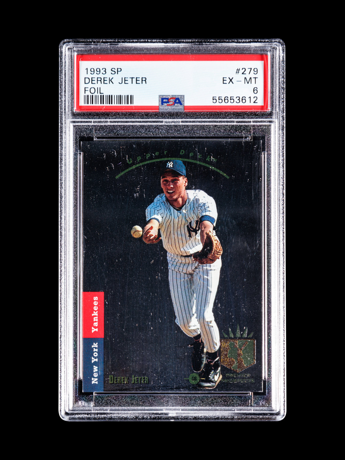 Derek Jeter Autographed 1993 Upper Deck SP Rookie Card #279 New York  Yankees Beckett BAS #13446977