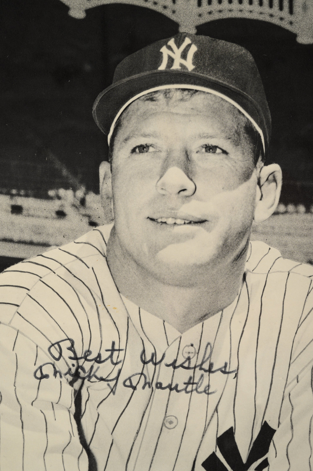 Mickey Mantle in Yankee Stadium Poster
