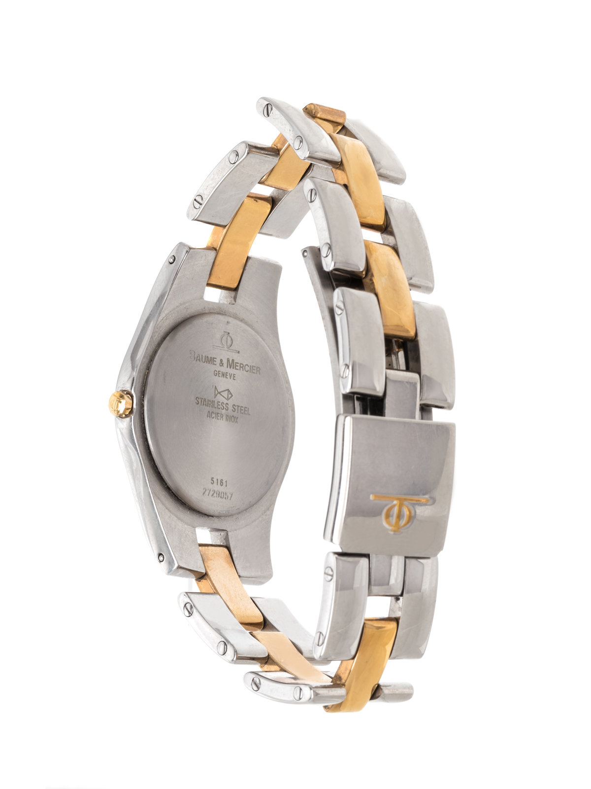 BAUME MERCIER STAINLESS STEEL AND GOLD PLATED REF. 5161