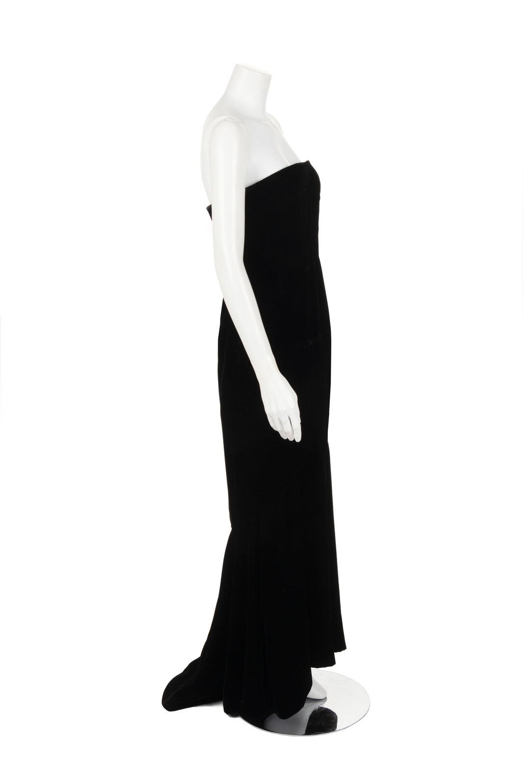 Christian Dior Haute Couture Velvet Strapless Evening Dress Fall