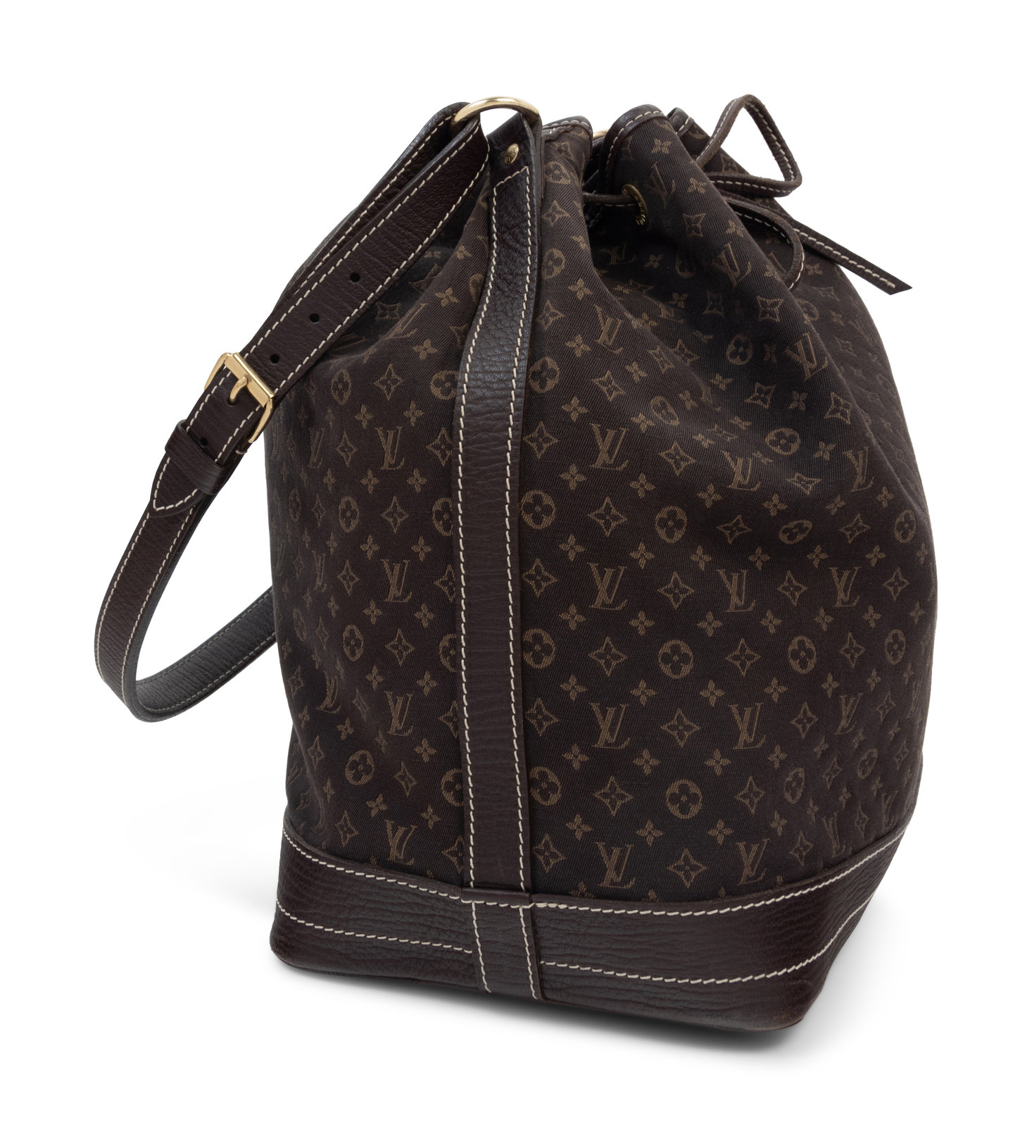 Sold at Auction: Louis Vuitton, LOUIS VUITTON 'MINI NOE' BROWN MONOGRAM BUCKET  BAG