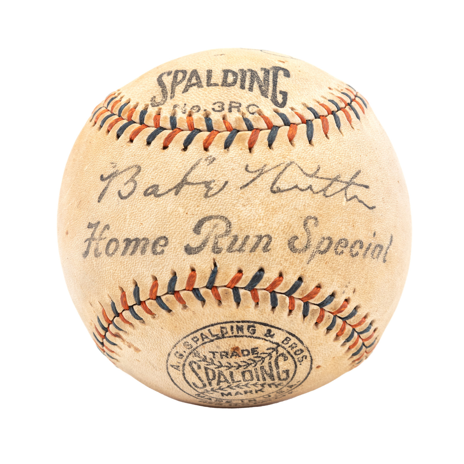 Babe Ruth Autographed Vintage Spalding Baseball