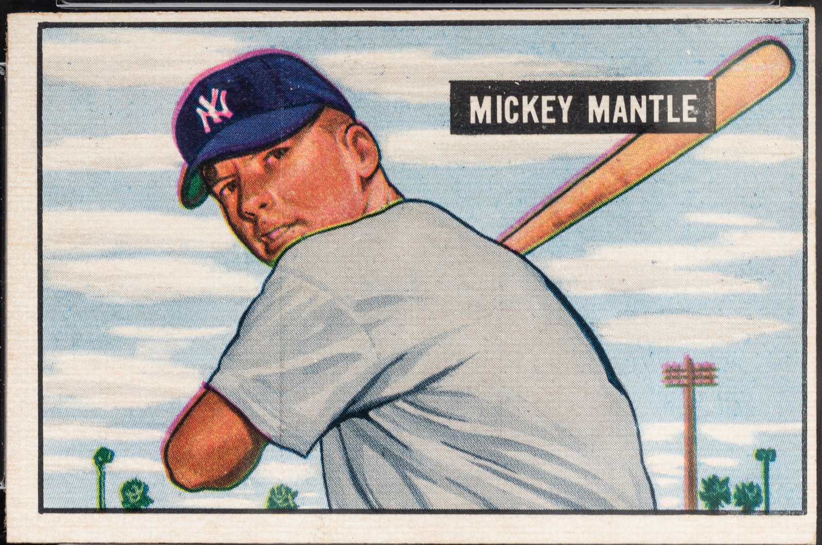 A 1951 Bowman Mickey Mantle Rookie Baseball Card No. 253 (PSA 3 VG)