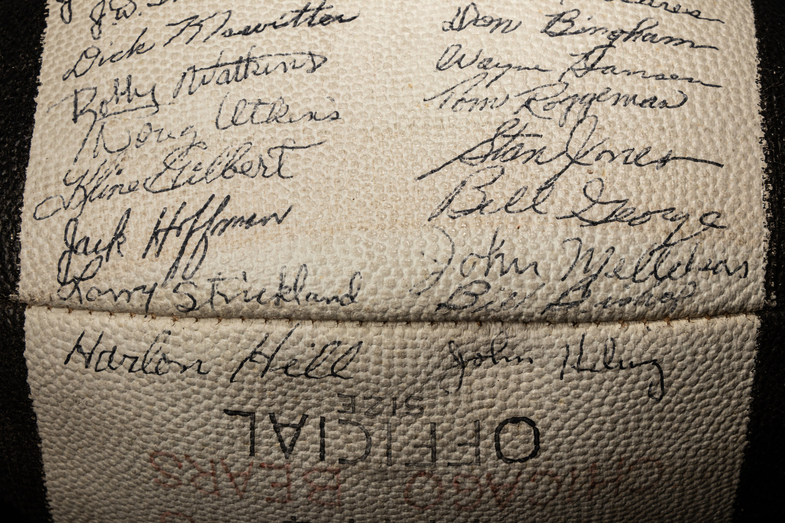 A 1956 Chicago Bears Team Signed Autograph Wilson Football With 40  Signatures, Including Four Hall of Famers (BAS Beckett Authentication  Services Certified)