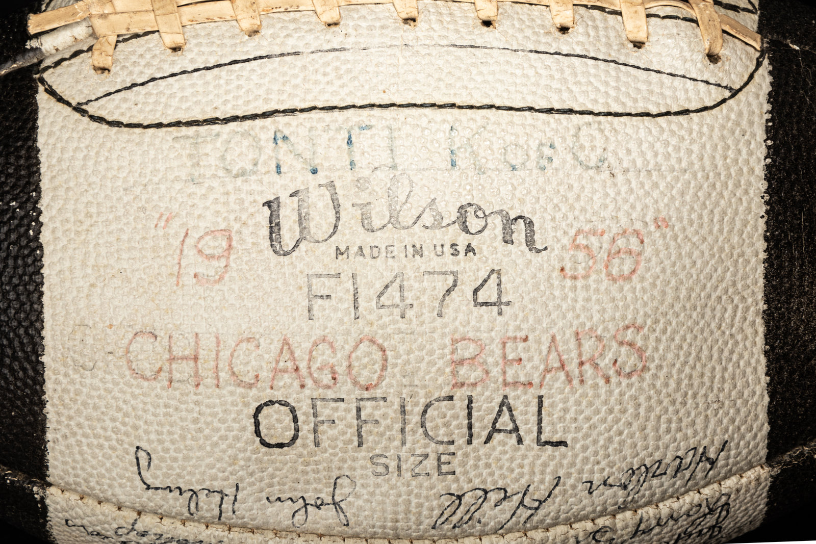 Sold at Auction: 1960 Chicago Bears Autograph Football.