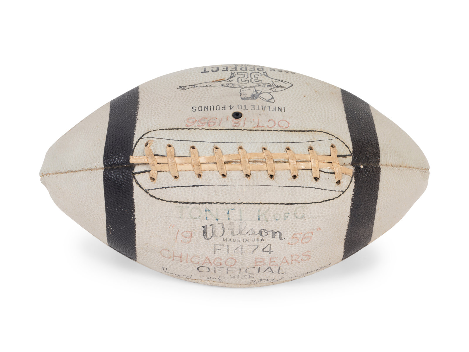 Sold at Auction: 1960 Chicago Bears Autograph Football.