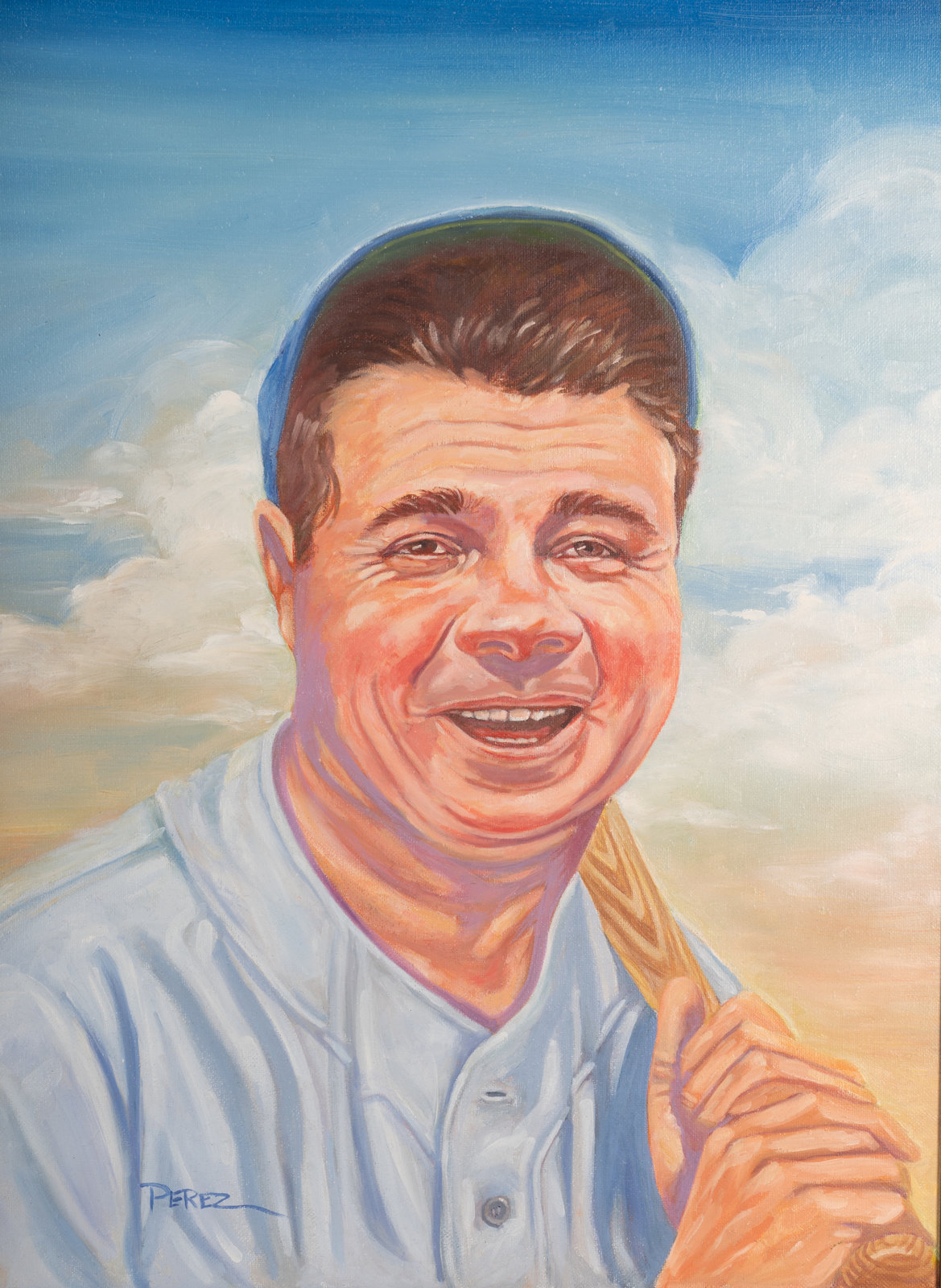 Dick Perez - DICK PEREZ Original Painting BABE RUTH Signed Baseball Card  Hall Of Fame Yankees at 1stDibs