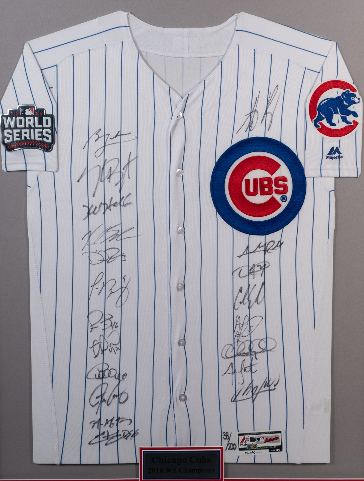 Miguel Montero Signed Chicago Cubs Majestic Jersey w/2016 WS