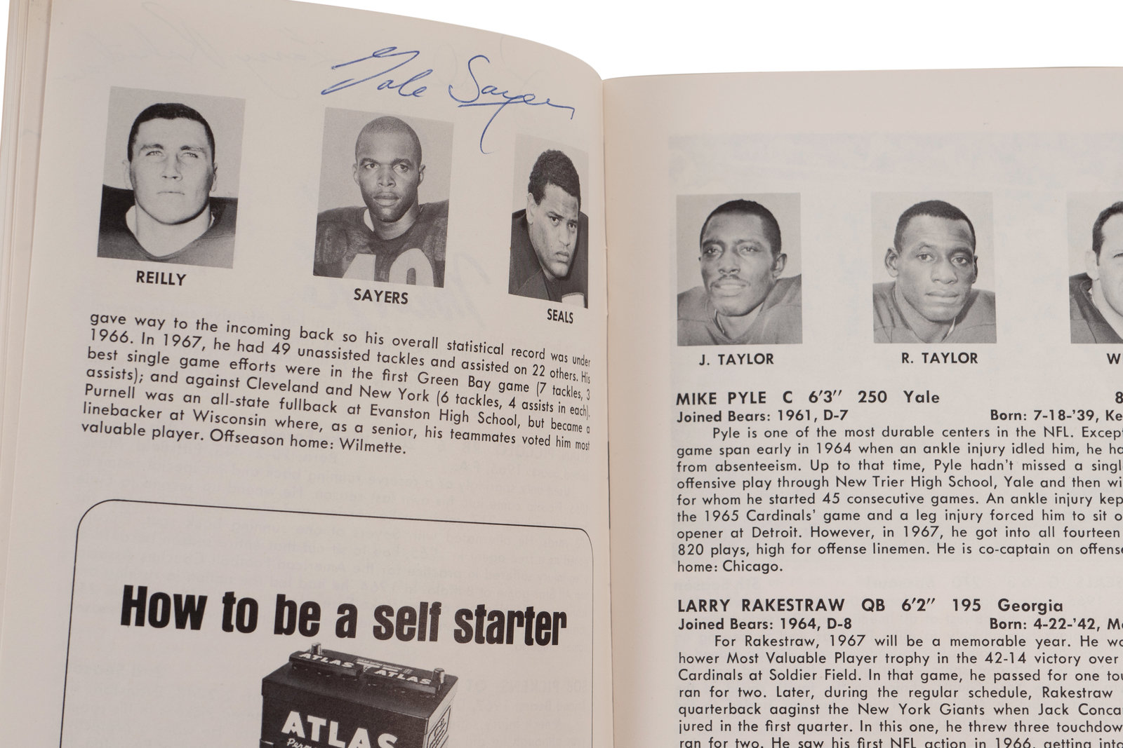 George Halas, Signed 11x15 Original Sporting News Page 1968